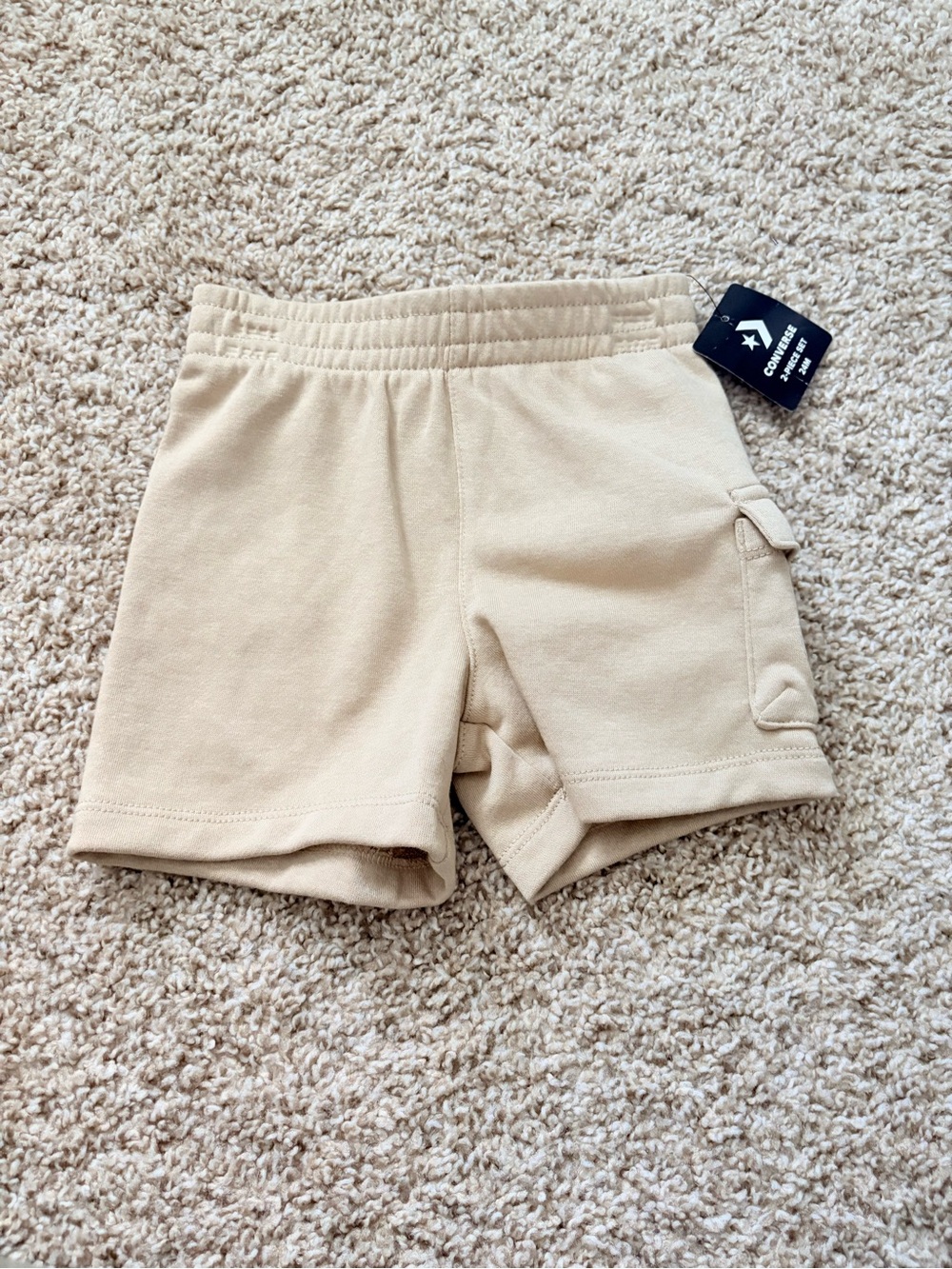 NWT Converse Chuck Taylor Toddler Cargo Shorts Khaki Tan 24M SHORTS ONLY